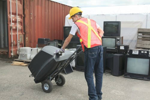 Team handling garage clearance in a nearby area